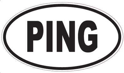 PING - Oval Sticker