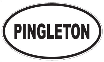 PINGLETON - Oval Sticker