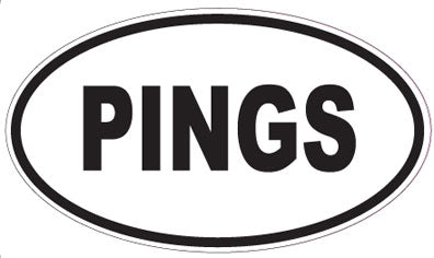 PINGS - Oval Magnet