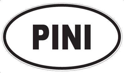 PINI - Oval Sticker