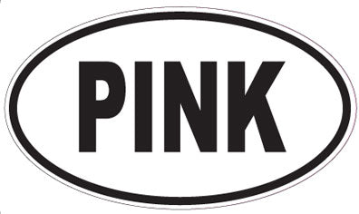 PINK - Oval Sticker