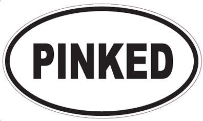 PINKED - Oval Sticker