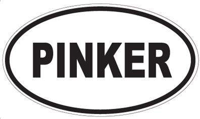 PINKER - Oval Sticker