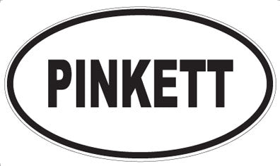 PINKETT - Oval Sticker