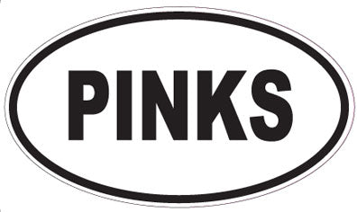 PINKS - Oval Sticker