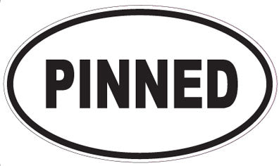 PINNED - Oval Sticker