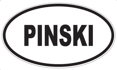 PINSKI - Oval Sticker