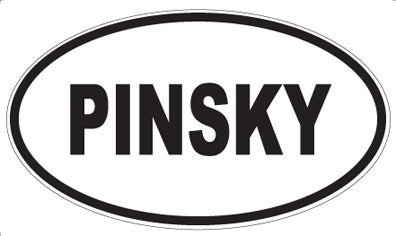 PINSKY - Oval Sticker