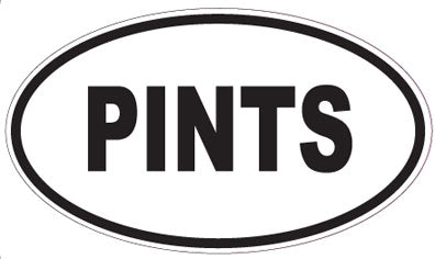 PINTS - Oval Sticker