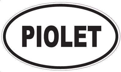 PIOLET - Oval Sticker