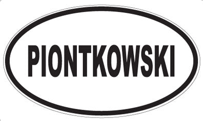 PIONTKOWSKI - Oval Sticker