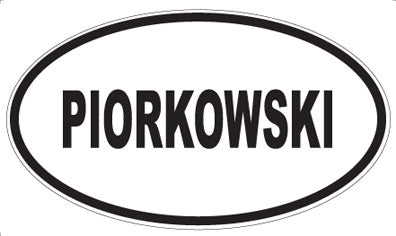 PIORKOWSKI - Oval Sticker