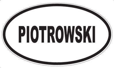 PIOTROWSKI - Oval Sticker