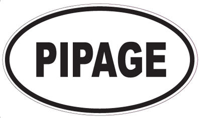 PIPAGE - Oval Sticker