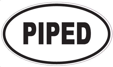 PIPED - Oval Sticker