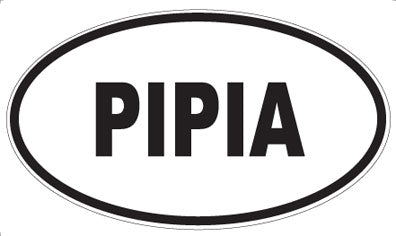 PIPIA - Oval Sticker