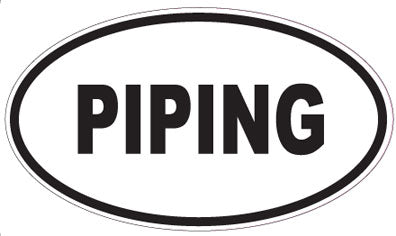 PIPING - Oval Sticker