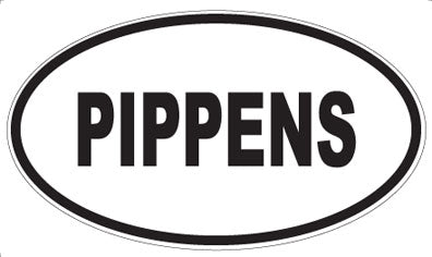 PIPPENS - Oval Sticker
