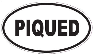 PIQUED - Oval Sticker