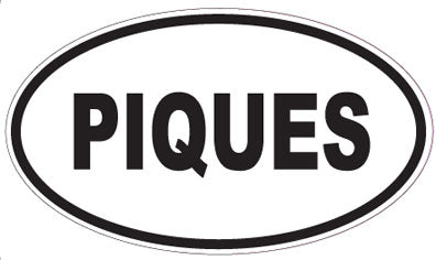PIQUES - Oval Sticker