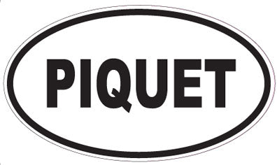 PIQUET - Oval Sticker