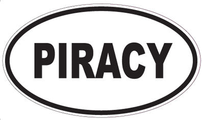 PIRACY - Oval Sticker