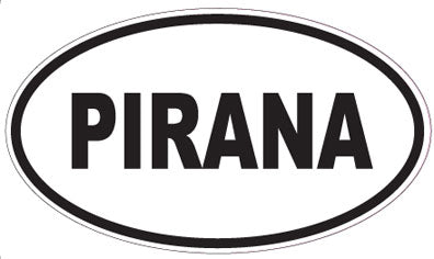 PIRANA - Oval Sticker