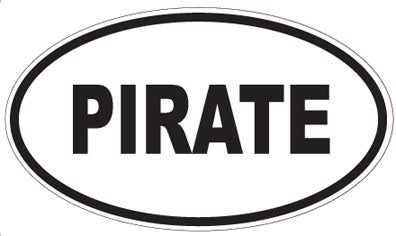 PIRATE - Oval Sticker