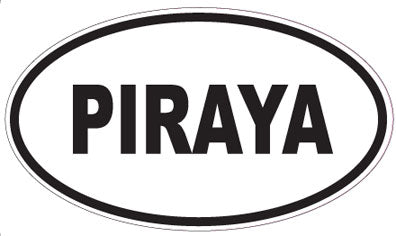 PIRAYA - Oval Sticker