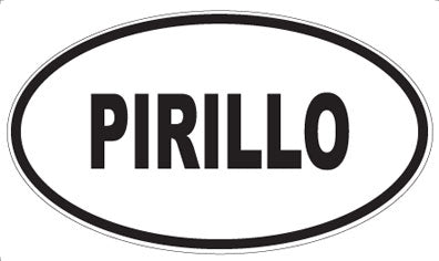 PIRILLO - Oval Sticker