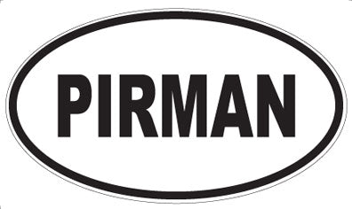 PIRMAN - Oval Sticker