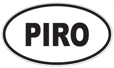 PIRO - Oval Sticker