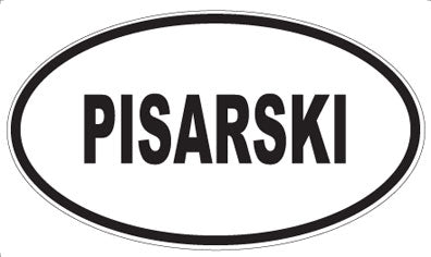 PISARSKI - Oval Sticker
