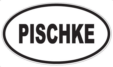 PISCHKE - Oval Sticker