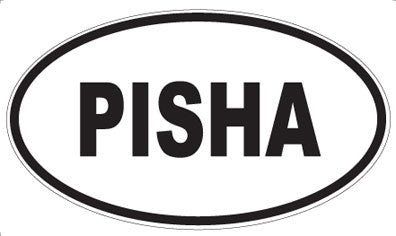 PISHA - Oval Sticker