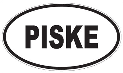 PISKE - Oval Sticker