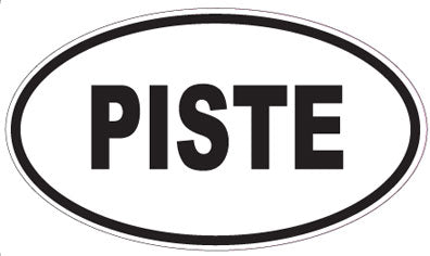 PISTE - Oval Sticker