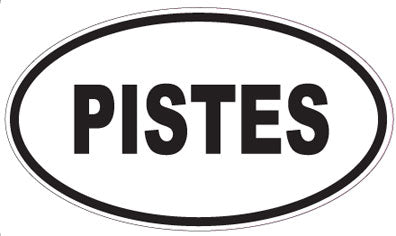 PISTES - Oval Sticker