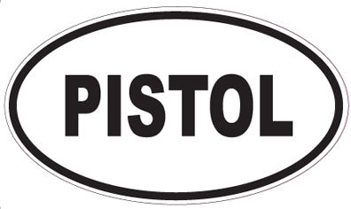 PISTOL - Oval Sticker
