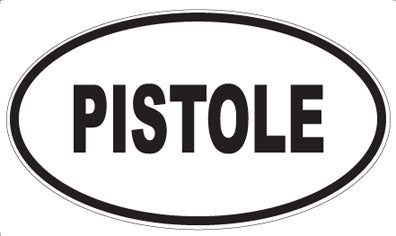 PISTOLE - Oval Sticker
