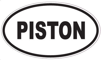 PISTON - Oval Sticker