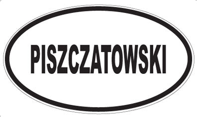 PISZCZATOWSKI - Oval Sticker