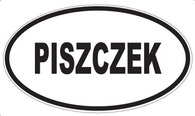 PISZCZEK - Oval Sticker