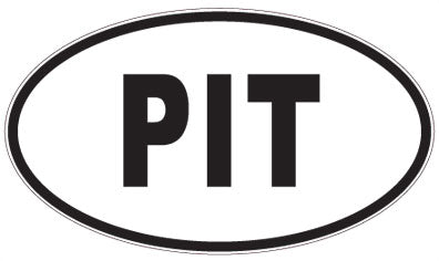 PIT - 3 Letter Initials Oval Sticker