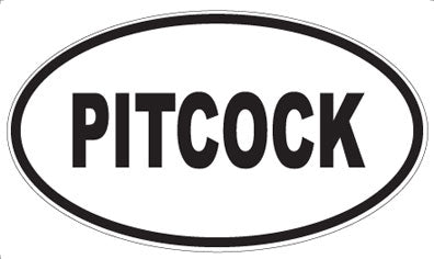 PITCOCK - Oval Sticker