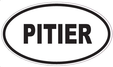PITIER - Oval Sticker