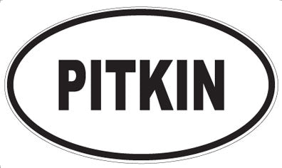 PITKIN - Oval Sticker
