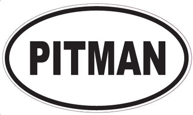 PITMAN - Oval Sticker