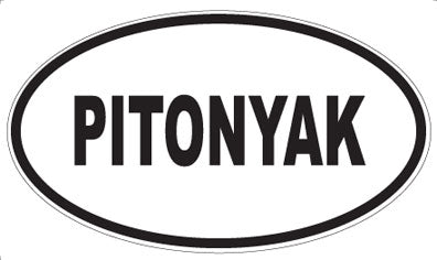 PITONYAK - Oval Sticker