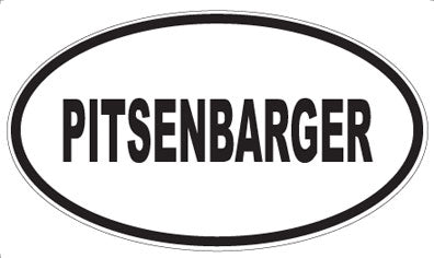 PITSENBARGER - Oval Sticker